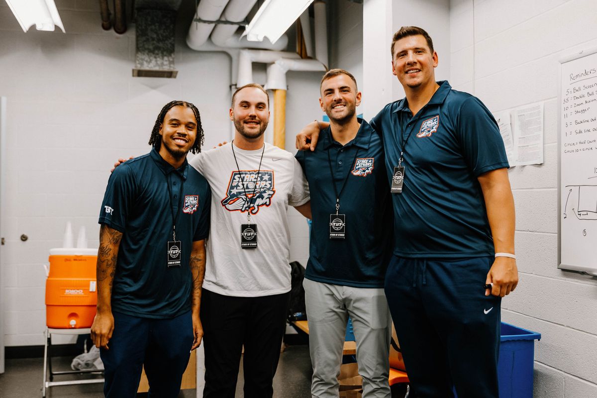 Marc backstage with Stars of Storrs players