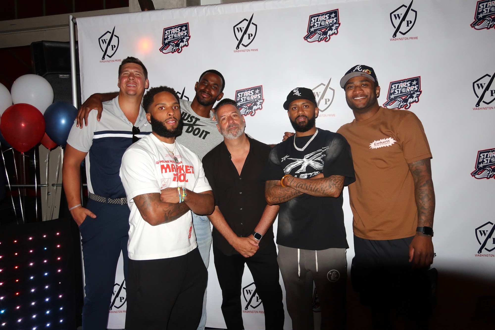 Marc D'Amelio with Stars of Storrs players at the Washington Prime team event